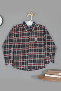 Black Red & White Plaid Overshirt
