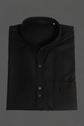 Boys Black  Embroidered Kurta – Traditional Eid & Party Wear