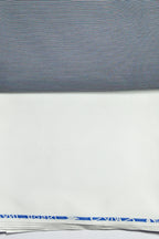 Gray base with Black premium Lining kurta with white shalwar