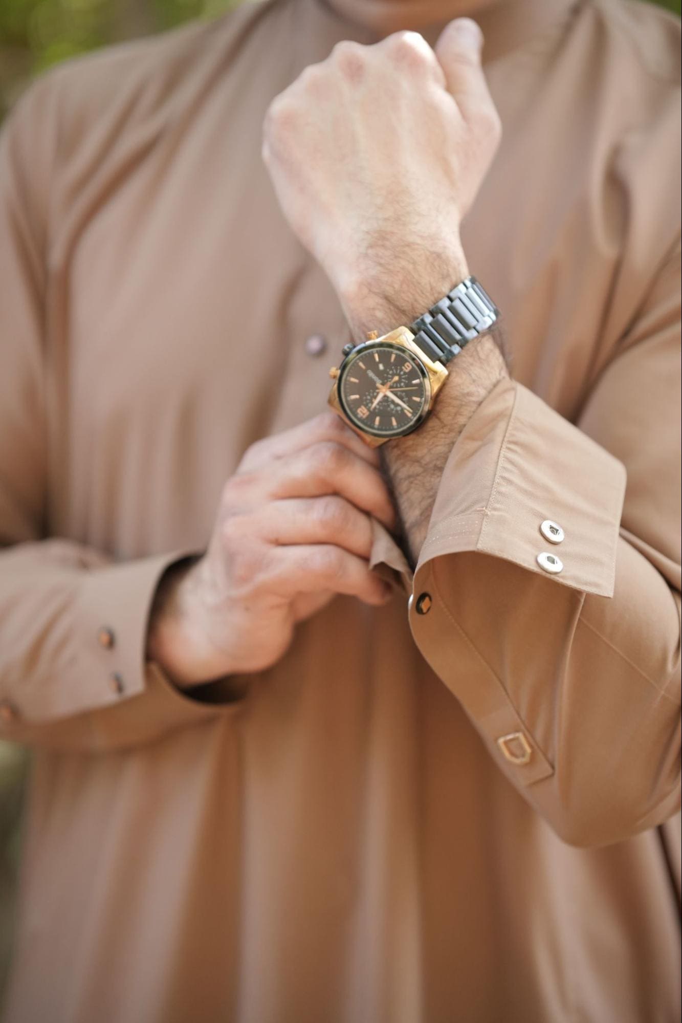 Men’s Premium Brown – Brown & Contrast & Metal Button Edition