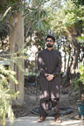 Men’s Premium Dark Brown Imported Wool Kurta Shalwar –  With Elegant Packing Gift Box.