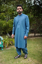 Men’s Premium Zinc Shade blend Kurta Suit –  With Contrast Inner Placket  With Gift Box.
