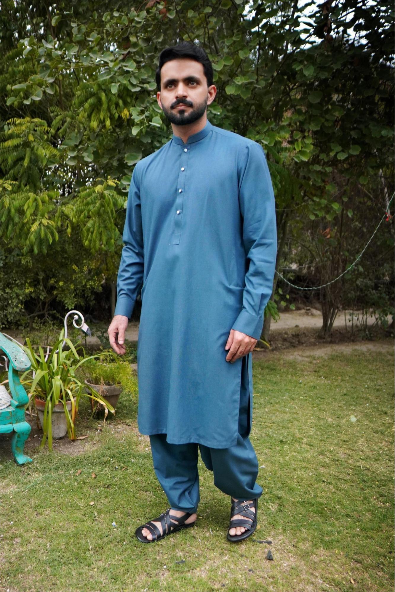 Men’s Premium Zinc Shade blend Kurta Suit –  With Contrast Inner Placket  With Gift Box.